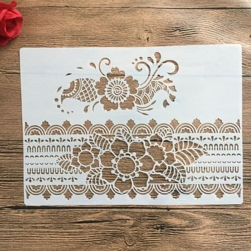 A4 29 *21cm Mandala stencils for diy scrapbooking plastic stencil for cake decorating wall stencil patterns for painting