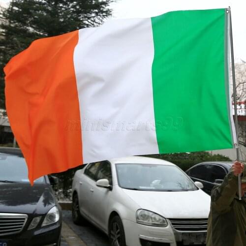 High Quality 3f x 5ft Ireland National Flags Polyester Irish Flag 90x150cm Indoor Outdoor Banners For Celebration Big Flag