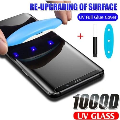 UV Liquid Glue 1000D Tempered Glass For iPhone 12 Pro Max Screen Protector For iPhone 12 5.4 6.1 6.7 inch Protective Glass Film