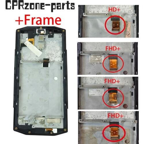 5.7" Black + Frame For Blackview BV9000 / BV9000 Pro LCD Display With Touch Screen Digitizer Sensor Panel Assembly