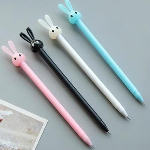 1pcs Rabbit Gel Pen 0.5 Mm Cute Stationery Novelty Cute Pens Kawaii Pen Student Black Gel Pens New Kawaii School Supplies