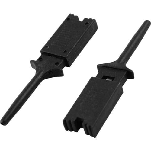 10 Pcs Plastic Multimeter Test Hook Clip Grabber Green for PCB SMD IC.Bjpg