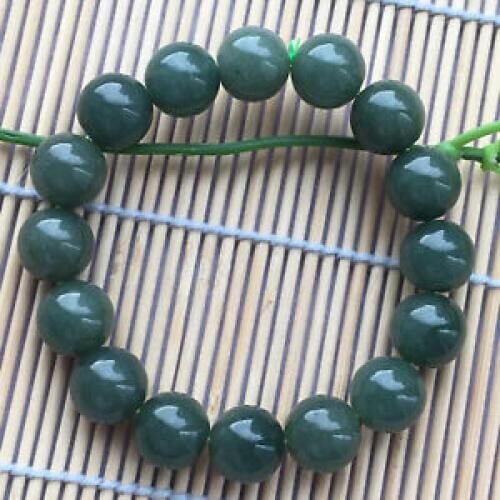 100% Natural Grade A Jade 13mm Oil Blue Jadeite Beads Bracelets A