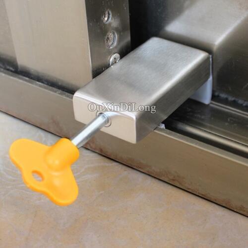 Brand New 2PCS Sliding door and window locks aluminum alloy plastic steel window limit anti-theft door lock Children safety Lock