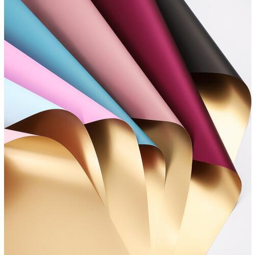 60*60cm 20pcs Nordic Colorful Aurora Rosa Paper Flower Packing Waterproof Flowers Wrapping Paper Material Bouquet Art Paper