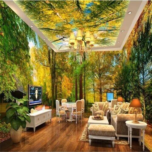 Beibehang Forest park Custom papel de parede 3D Mural wallpaper for walls Background Wall Paper Home Decor Living Room Painting