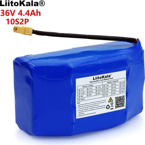 LiitoKala 36V 4.4Ah 4400mah high drain 2 wheel electric scooter self balancing 18650 li-ion battery pack for Self-balancing Fits
