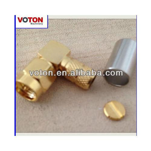 Free shipping RF SMA Male(plug) Right Angle crimp with LMR240 cable connector