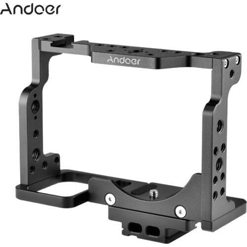 Andoer C15-A Camera Cage Aluminum Alloy with Cold Shoe Mount Compatible with for Nikon Z6/Z7 DSLR Camera