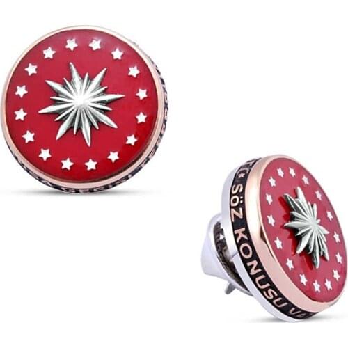 Cabochons Presidential Pennant 925 K Silver Badge