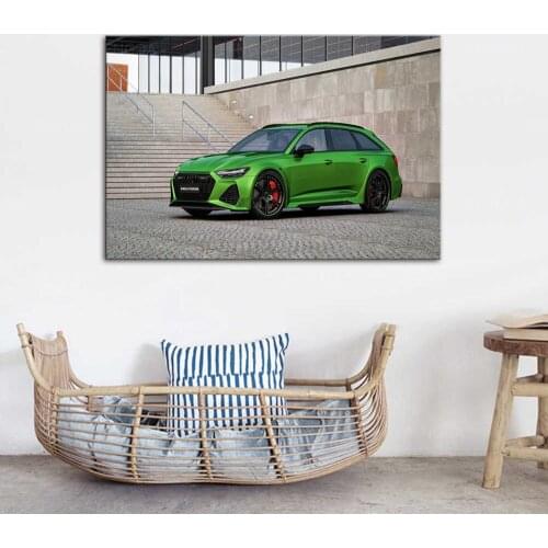 HD Printed Green Running Car Canvas Painting Modular Stairs View Pictures Home Decoration Wall Art Poster Living Room Framework