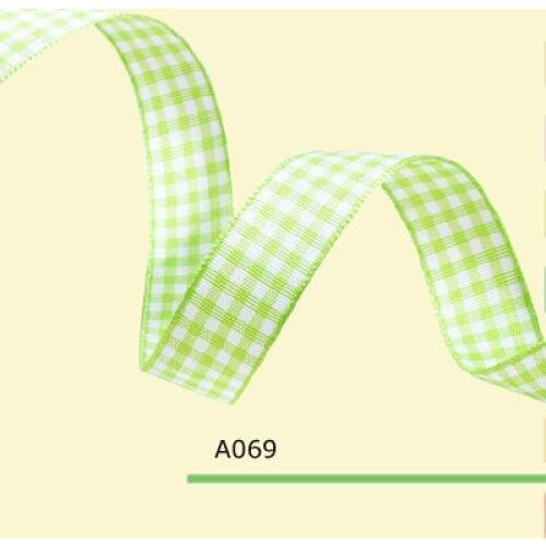 3/16" Inch 0.5cm checked plaid gingham ribbon