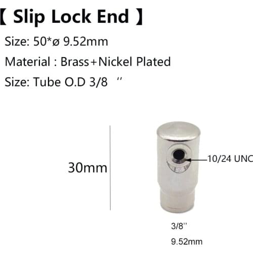 9.52mm High Pressure Brass Slip Lock End Plug Connector With Nozzles Seat For 3/8‘’ Misting System Fittings