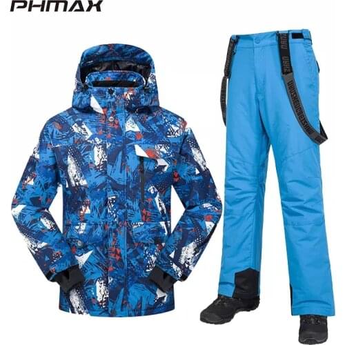 PHMAX Winter Ski Suit Men Women Windproof Ski Jacket Pants Set Waterproof Keep Warm Outdoor Skiing and Snowboarding Jacket