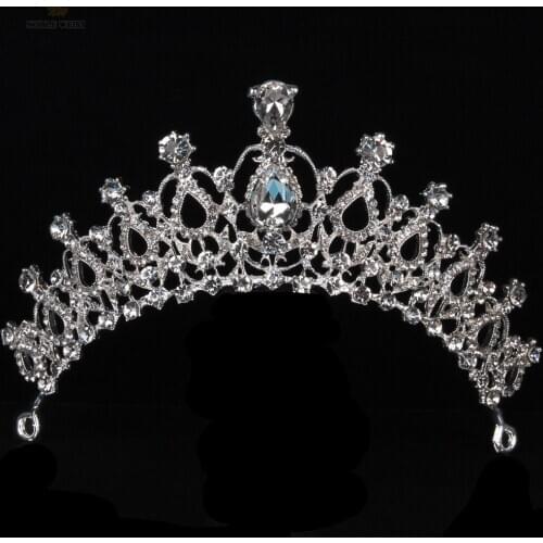 Crystal Rhinestones Royal Princess Bridal Tiaras Crown Rhinestone Pageant Crowns Bride Headbands Wedding Hair Accessories