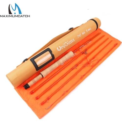 Maximumcatch UniGlass Fiberglass Fly Fishing Rod Travel Fly Rod With 65cm Cordura Tube