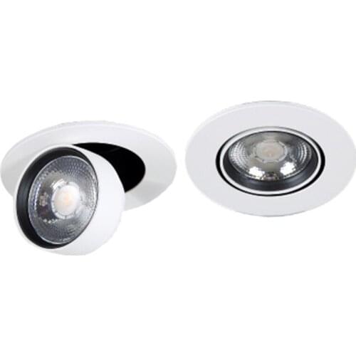 Multifunctional LED recessed downlight, 360° rotating folding spotlight 3W 7W 10W CRI＞85 Nordic indoor lighting downlight