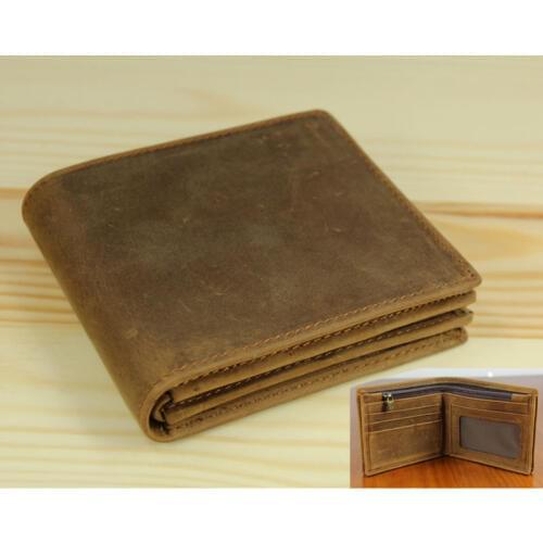 Fashion Crazy horse Men Leather wallet Genuine Leather Wallet Men Male wallet purse Credit card coin bag short horizontal WF107