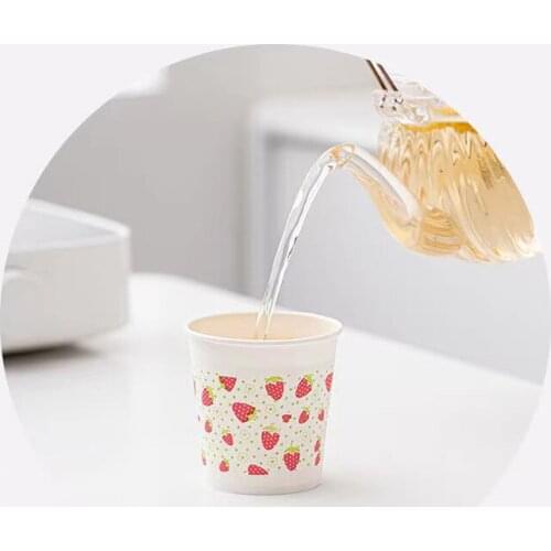 50Pcs Disposable Paper Cup Bubble Tea Cup Suitable For Drink Or Coffee Household Party Supplies Office Reception Guests Teacup