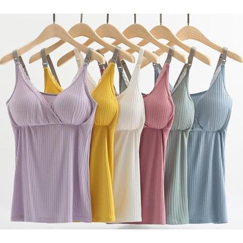 Pregnancy Pajamas Sleepwear Nursing Pregnant Homewear Mother Breastfeeding Tank Top Elegant Maternity Nursing Pregnant Clothes