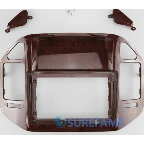 9 inch Car Fascia Radio Panel for MITSUBISHI PAJERO 1999-2007 Dash Kit Install Facia Console Bezel 9inch Adapter Trim Plate