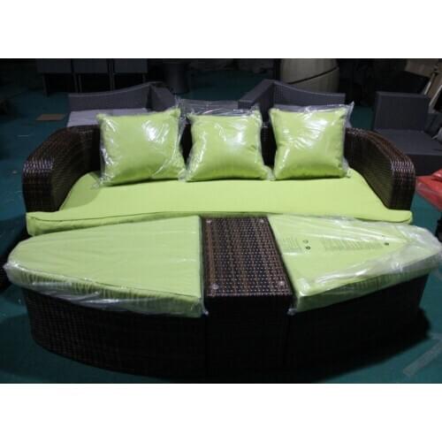Sigma resin outdoor furniture sectional sofa bed wicker daybeds