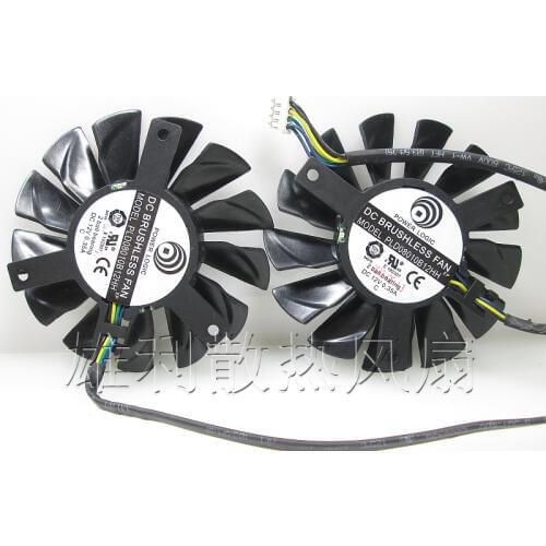 POWER PLD08010B12HH Dual fan DC 12V 0.35A 7-wire Server Cooling fan