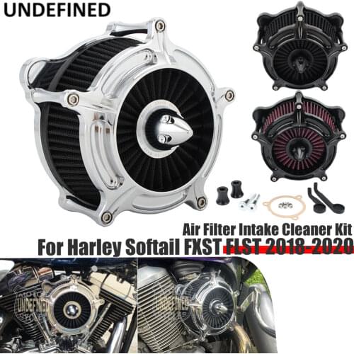 Motorcycle Air Filter Intake Cleaner Kit Turbine Spike CNC for Harley Touring Electra Glide Road King Softail FXST FLST 17-2020