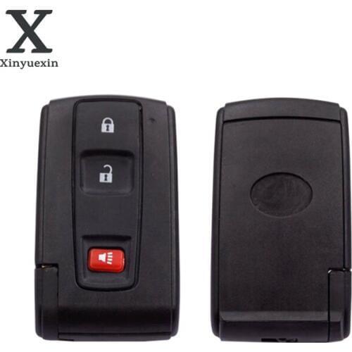 Xinyuexin 2+1 Buttons 3 Buttons Remote Car Key Shell for Toyota Prius Corolla Verso Smart Key Card Cover with Toy43 Blade