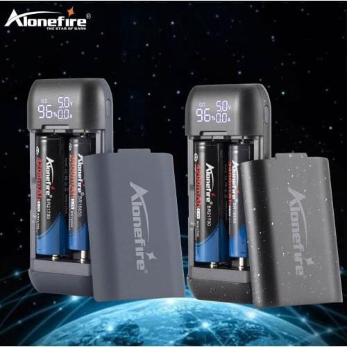 Alonefire PD2 2x18650/21700 Battery Charger Box 5V 2A Type-C USB Ports Power Bank Case DIY Shell Kit Cell Phones Powerbank