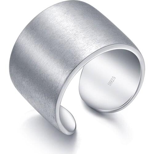 100% 925 Sterling Silver Classic rings for women luxury Anniversary Anniversary Wedding Bands jewelry adjust big silver rings