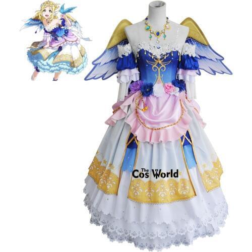 Love Live Sunshine Aqours Ohara Mari Angel Awaken Dress Outfit Anime Cosplay Costumes