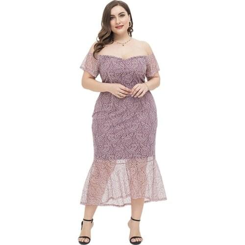 2021 Beautiful Plus Size Elegant Spring Summer Dresses For Women Lady Lace Wrap Long Evening Dress Cloth Sexy Strapless Chiffon