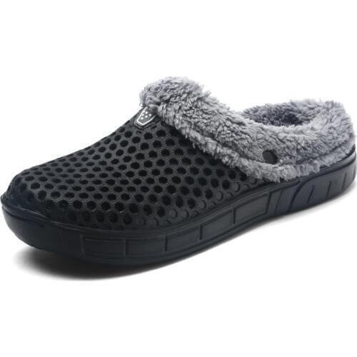 ZANPACE Big Size Winter Slippers Couple Fur Slippers Keep Warm Casual Indoor Cotton Slippers Home Shoes for Women Men
