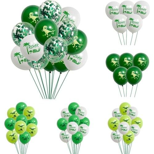 10/15pcs Dinosaur Theme Party Decoration Pterosaur Print Latex Balloon Digital Latex Balloon Happy Birthday Kids Party Decor 12"