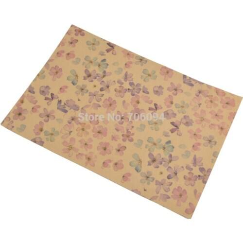15x21cm & 21x29cm Printed flower Kraft Wrapping Paper Handmade Wrapping Paper custom Gift kraft Paper 200pcs