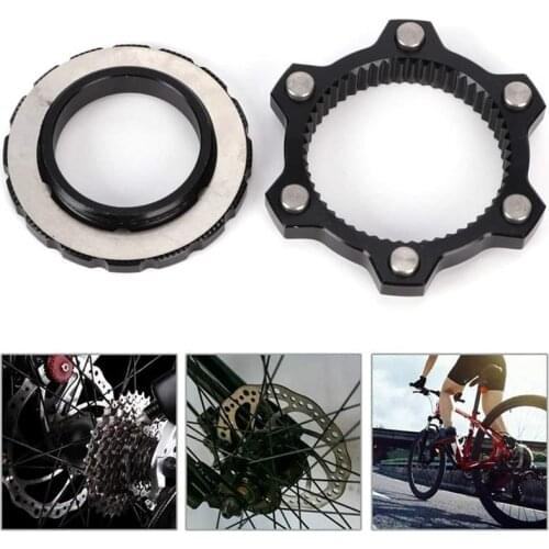 Bike Centerlock to 6-hole Adapter Part Center Lock Hub Mountain Bike Hub Center Lock Conversion 6 Bolt Disc Adapter Accessories