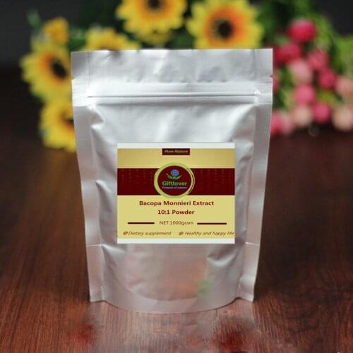 Pure Bacopa Monnieri Extract powder,Support mood, memory, Focus and attention,Fight against anxiety and depression,free shipping