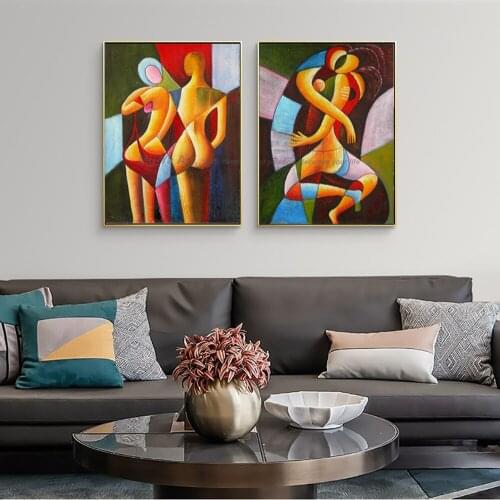 Decorative wall pictures nude art abstract figure oil painting on canvas handmade canvas pictures for living room bedroom decor