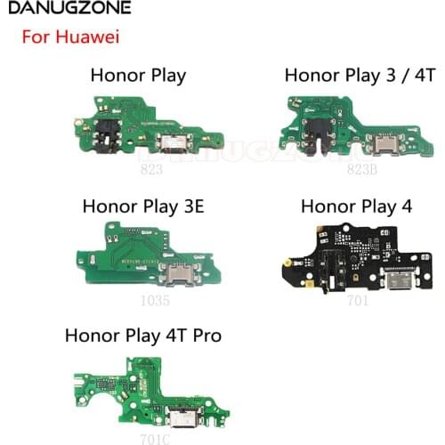 USB Charging Dock Port Socket Jack Plug Connector Charge Board Flex Cable For Huawei Honor Play 3 3E 4 4T Pro