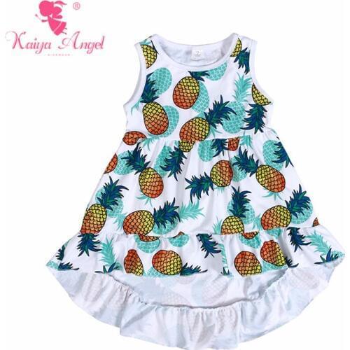 Kaiya Angel Girls Dresses 2018 Pineapple Fashion Toddler Spring Summer Autumn Clothing Birthday Wedding Party Princess Clothes