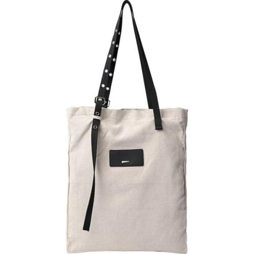 Korean Version Sen Series Literature And Art Canvas Ins Leisure Splicing Luxury Designer Handbag Net Red Fashion Students One