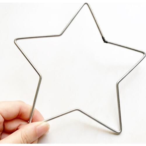 5 Pointed Star Shape Pentagram Metal Loop Jewelry Components DIY Making Crafts Semi-finished Product