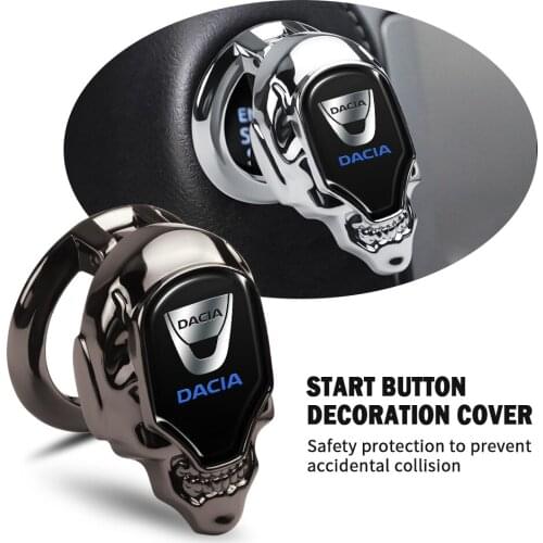 1pc For Dacia Duster Zoe Espace Symbol Clio Start Stop Push Button Switch Button Cover Trim Sticker 3D Car Interior Accessories