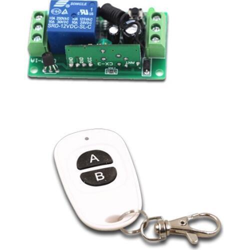 New DC9V 12V 24V Smart Home Remote Controller Wireless Universal Switch with A B Key Transmitter +Receiver 315/433mhz