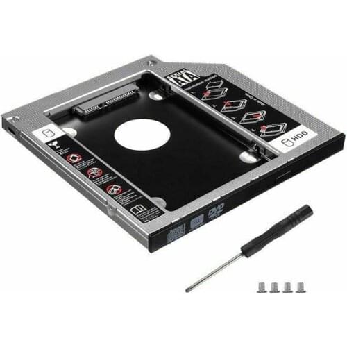 New 2nd HDD Caddy 9.5mm 12.7mm SATA 3.0 Hard Disk Drive Box Enclosure Adapter Case 2.5 SSD For Laptop CD DVD ROM Optical Bay