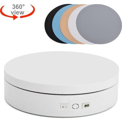 18cm 360 Degree Electric Rotating Photography Rotating Turntable Display Stand for Jewelry Product Display 3D Scan Pan with PVC