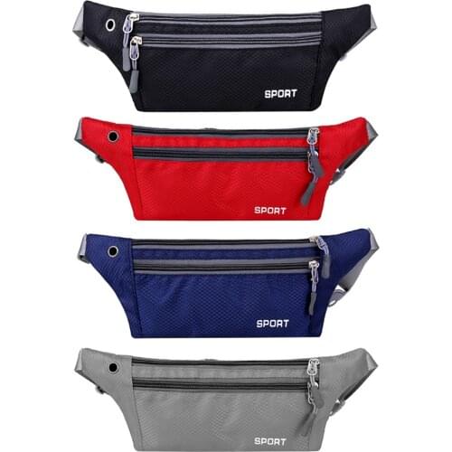 Running Waist Bag Outdoor Sports Jogging Fanny Phone Holder Belt Pack Canvas Men Women Phone Key Zipper Fitness Cycling Pouch
