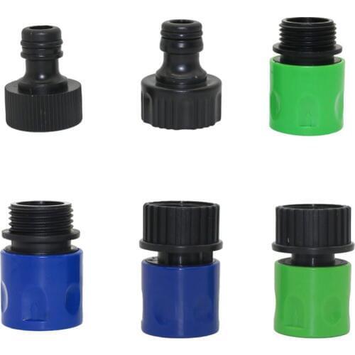 Garden 3/4" thread Quick connector Agriculture Greenhouse Lawn Watering Irrigation adapter Pipe Fittings Tap Joint 8 Pcs