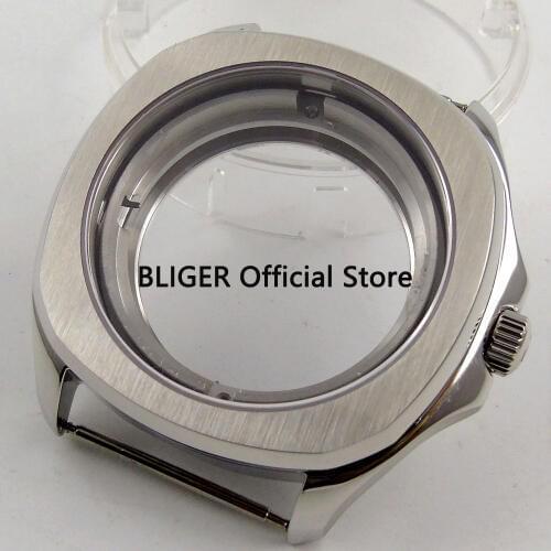 Sapphire glass 40mm BLIGER blue ceramic bezel stainless steel watch case fit ETA 2836 movement C129
